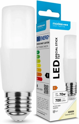 LED spuldze Modee Lighting Special Stick T37 7,9 W E27, neitrāli balta, 700 lm