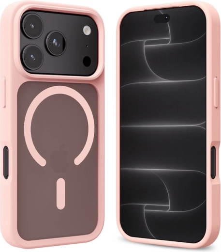 Crong Hybrid Matte Magnetic MagSafe Case for iPhone 18 Pro / iPhone 17 Pro, Pink