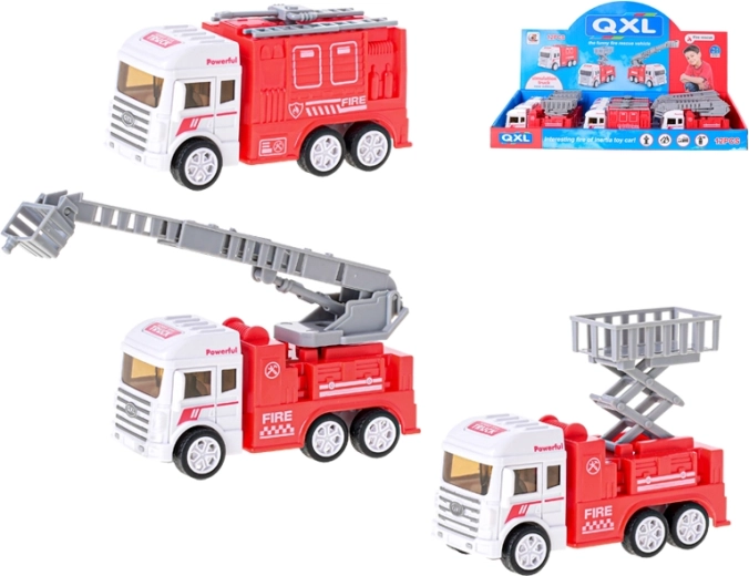 Friction-Powered Fire Truck 12–13 cm, 3 Types