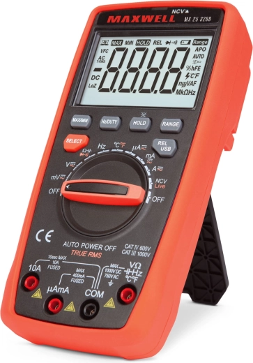 Digitālais multimetrs Maxwell 5 vienā ar USB savienojumu ar datoru