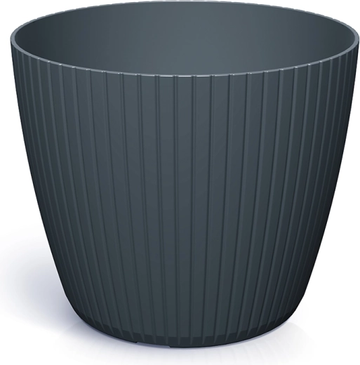 Plastmasas puķu pods Lamia 19,8 cm antracīta krāsā