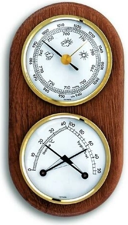 TFA analog weather station made of oak wood