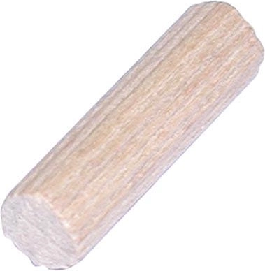 Ribbed wooden dowels 6 × 35 mm, 50 pcs, FSC