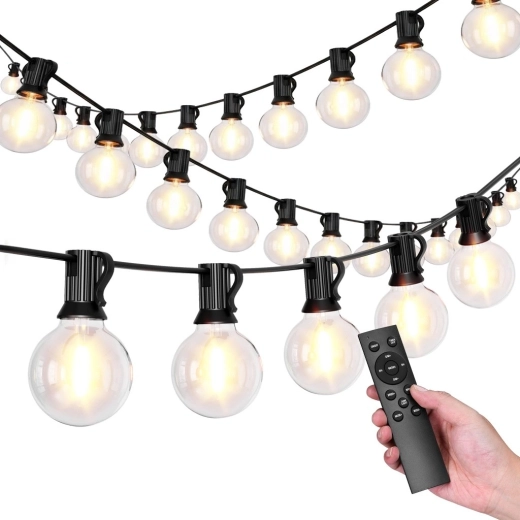 Dārza gaismu virtene 15 m, 25 LED spuldzes, 9 režīmi, āra IP44