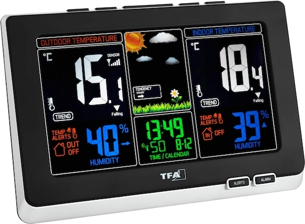 TFA Spring wireless weather station with color display