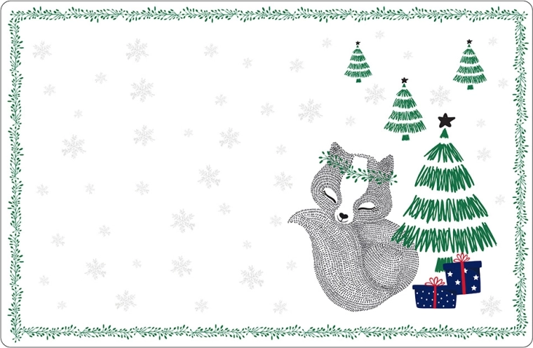 Galda paliktnis Winter Friends lapsas 28 × 43 cm