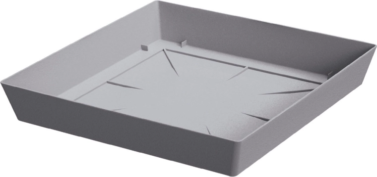 Plastmasas paliktnis puķupodam LOFLY Square 16,5 cm – pelēks akmens