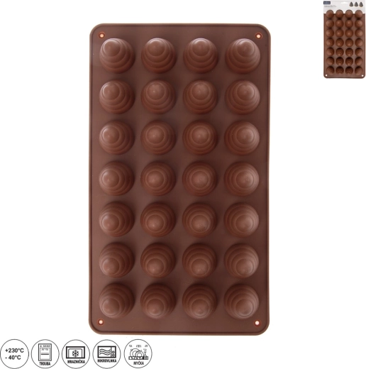 Brown silicone honeycomb mold, 28 pcs