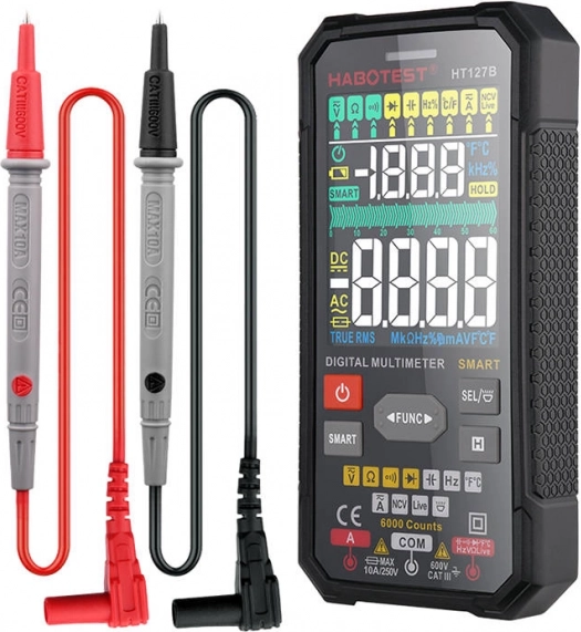 Digitālais multimetrs HABOTEST HT127B ar NCV un temperatūras mērīšanu