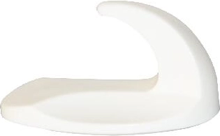 Self-adhesive oval hooks, white, 2 pcs