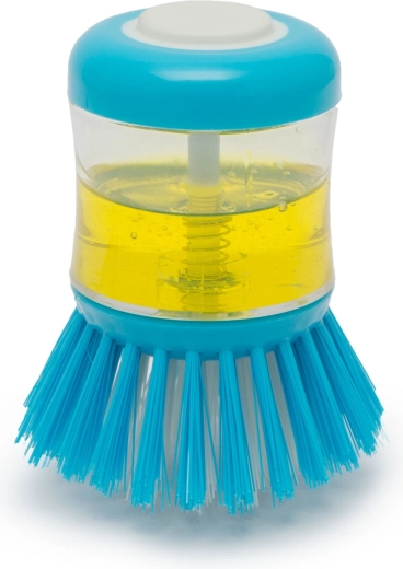 Dishwashing Brush with Detergent Dispenser – Blue
