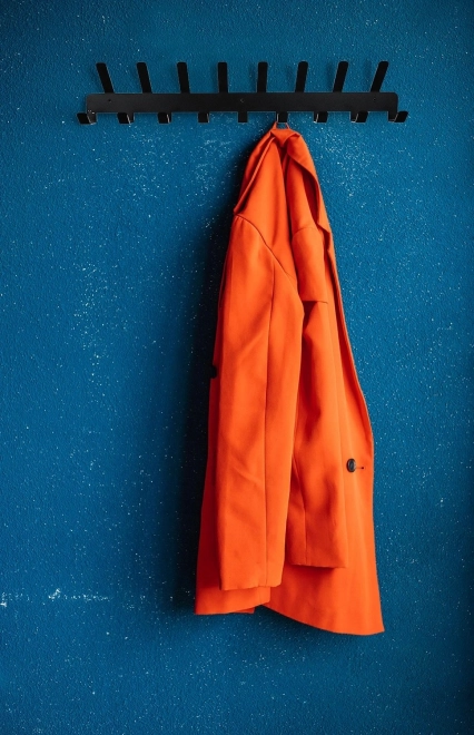 Sienas metāla pakaramais ar 17 āķiem – melns