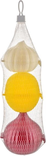 Set of mini plastic containers for garlic, onion and lemon (3 pcs)