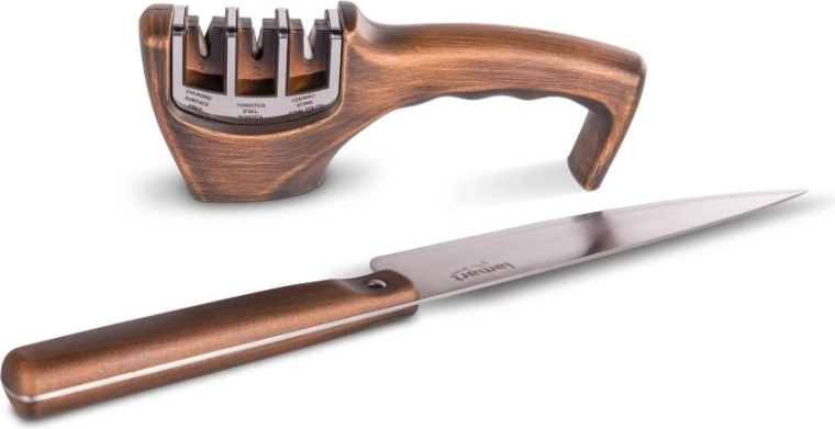 Lamart Retro Chef's Knife and Sharpener Set