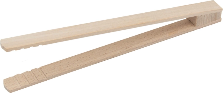Wooden flat kitchen tongs 21.5 cm