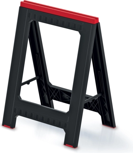 Salokāms būvniecības kazas statīvs TITAN STAND, 580 × 50 × 793 mm, melns