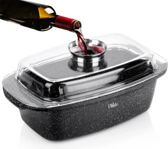 Granīta cepamtrauks ar vāku 5,4 l, 39 × 22 × 17,5 cm