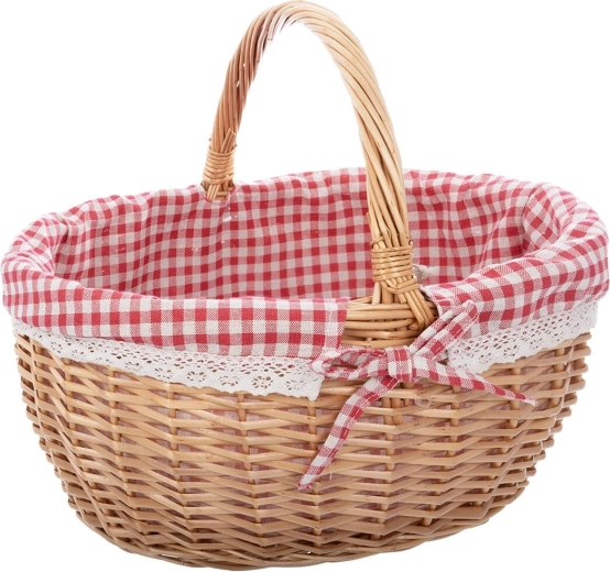 Piknika pīts grozs ar rūtainu oderi