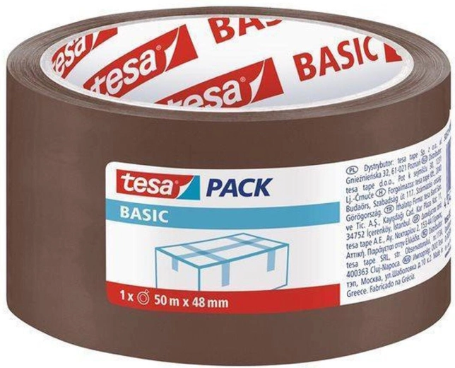 Iepakošanas līmlente 48 mm × 50 m brūna Tesa