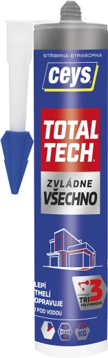 Universāla līme un hermētiķis 290 ml CEYS Total Tech sudraba krāsā