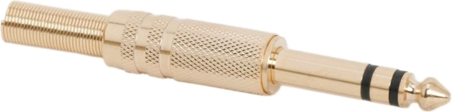 Gold-plated 6.3 mm stereo jack connector