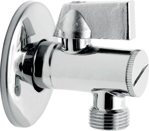 Leņķa ventilis ar filtru 1/2" x 3/8" ar alumīnija sviru
