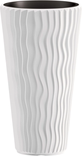 Puķu pods Prosperplast Sandy Slim balts 45 l