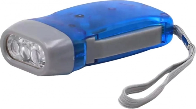 Kabatas kinētiskā lukturīte ar dinamomašīnu 3x LED