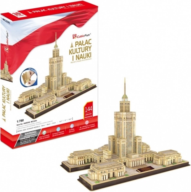 3D puzle CUBICFUN Kultūras un zinātnes pils, 144 detaļas