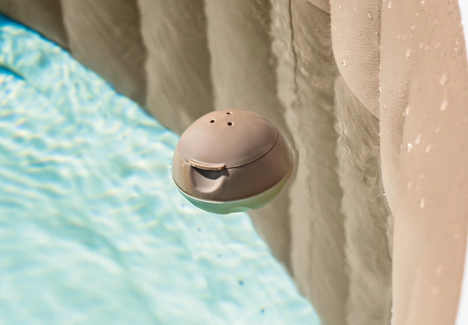 Peldošs ķīmijas dozators masāžas vannai