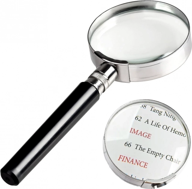 Klasiska metāla lupa 75 mm