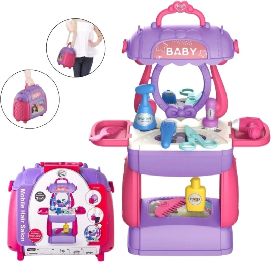 Children’s hairdressing set in a suitcase - 1 piece