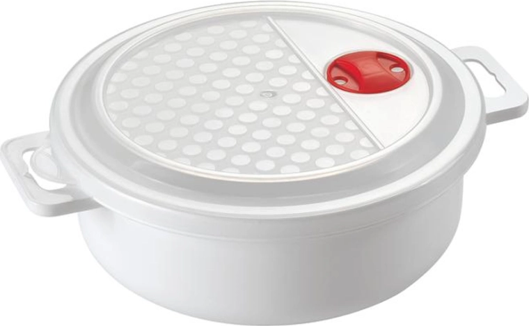 Plastmasas trauks mikroviļņu krāsnij ar vāku 1,5 l HEIDRUN