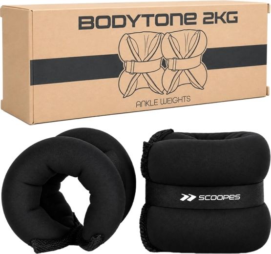 BodyTone plaukstu locītavu atsvari 2 kg, melni