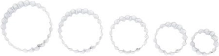 Fluted Cookie Cutter Set – Round, 5 pcs