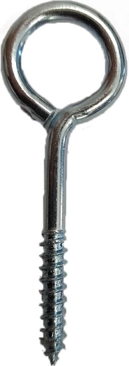 Slēgtā skrūvējama cilpa ar vītni 8 × 4 × 1,8 mm, cinkota (600 gab.)