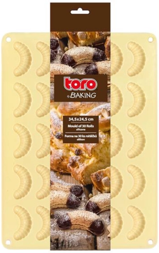 TORO Silicone Mold for Vanilla Crescent Cookies, 30 pcs