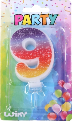 Ballīšu svece numurs 9 zvaigznes