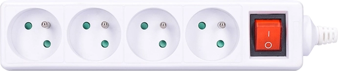 Solight multi-socket outlet with switch, 4 sockets