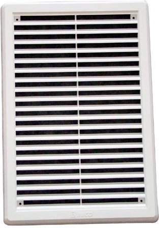 Ventilation grille with mesh 200 × 300 mm white