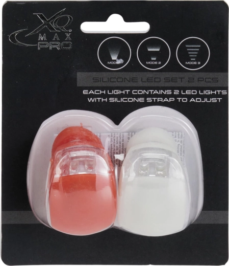 Silikona LED gaisma ar 3 režīmiem (sarkana un balta) – komplekts 2 gab.
