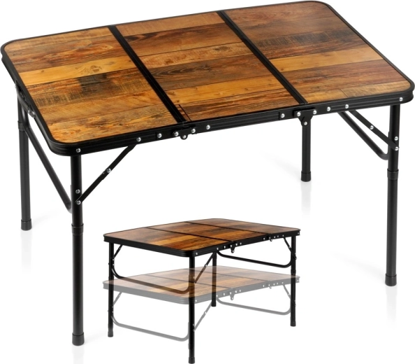 Salokāms tūrisma galds Vilde 2v1 ar regulējamu augstumu 90 × 60 cm