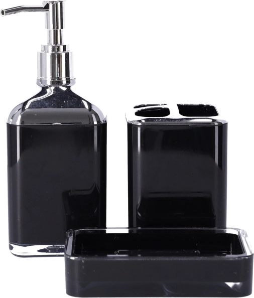 Vannas istabas komplekts 3 gab. BERRETTI, melns + hroms