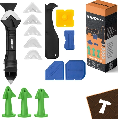 Bigstren set of spatulas and silicone finishing tips, 14 pieces