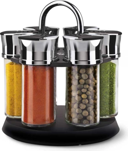 Lamart Spice spice jar set with rotating stand, 6 pcs