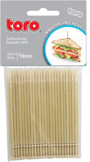 Wooden cocktail sticks 10 cm, 50 pcs
