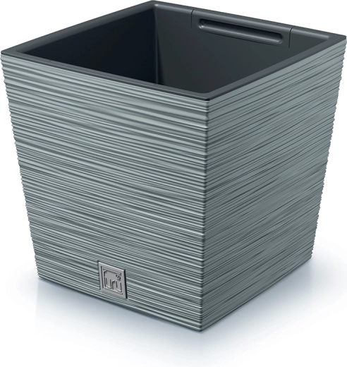 Furu Square Low Planter 24 cm – concrete gray