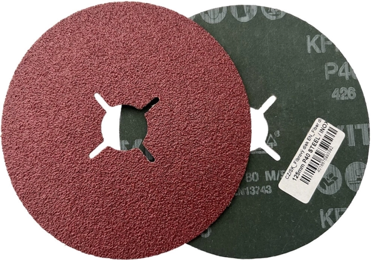 Šķiedras slīpdisks 125 mm, graudainība 24