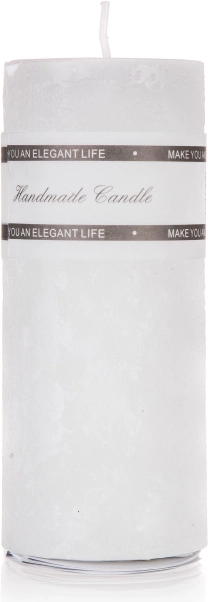 Balta cilindriskā svece 5 × 12 cm ar ilgu degšanas laiku