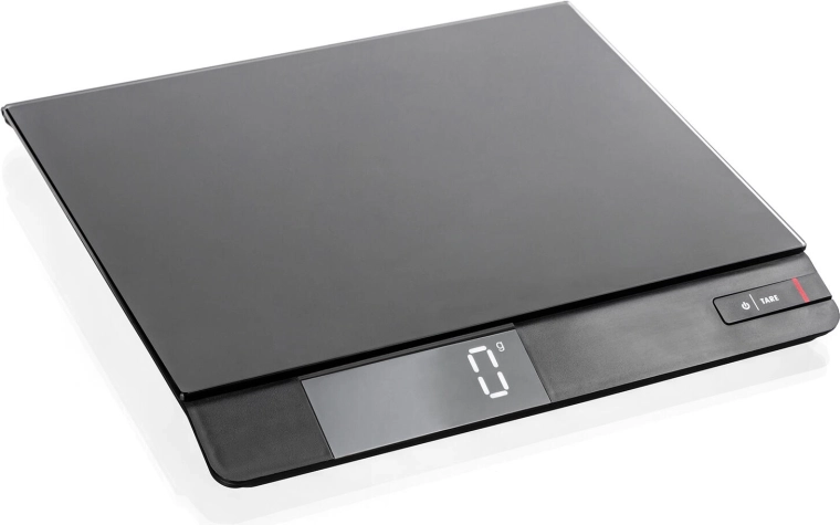 Digitālie virtuves svari 15 kg CULINARIA Black – plāni stikla svari ar LED displeju